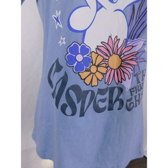 Casper the Friendly Ghost M Tee Scary Cute Halloween Shirt Blue Retro - Picture 5 of 12